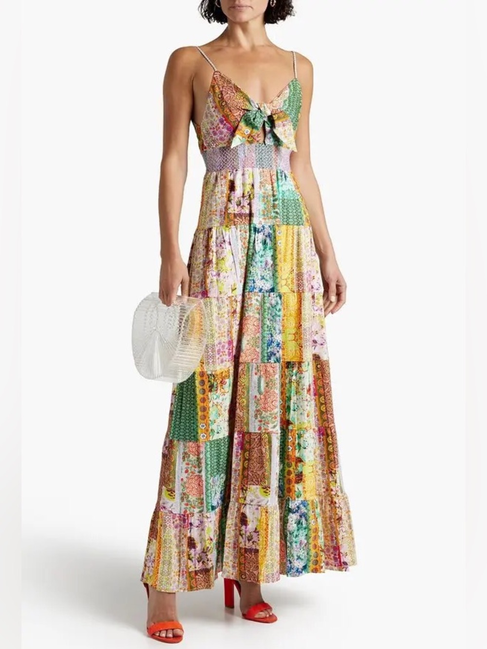 NWT 🌟 Alice + Olivia Karolina Patchwork Maxi Dress